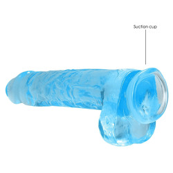 Real Rock Crystal Gode Crystal Clear 19 x 4.5cm Bleu